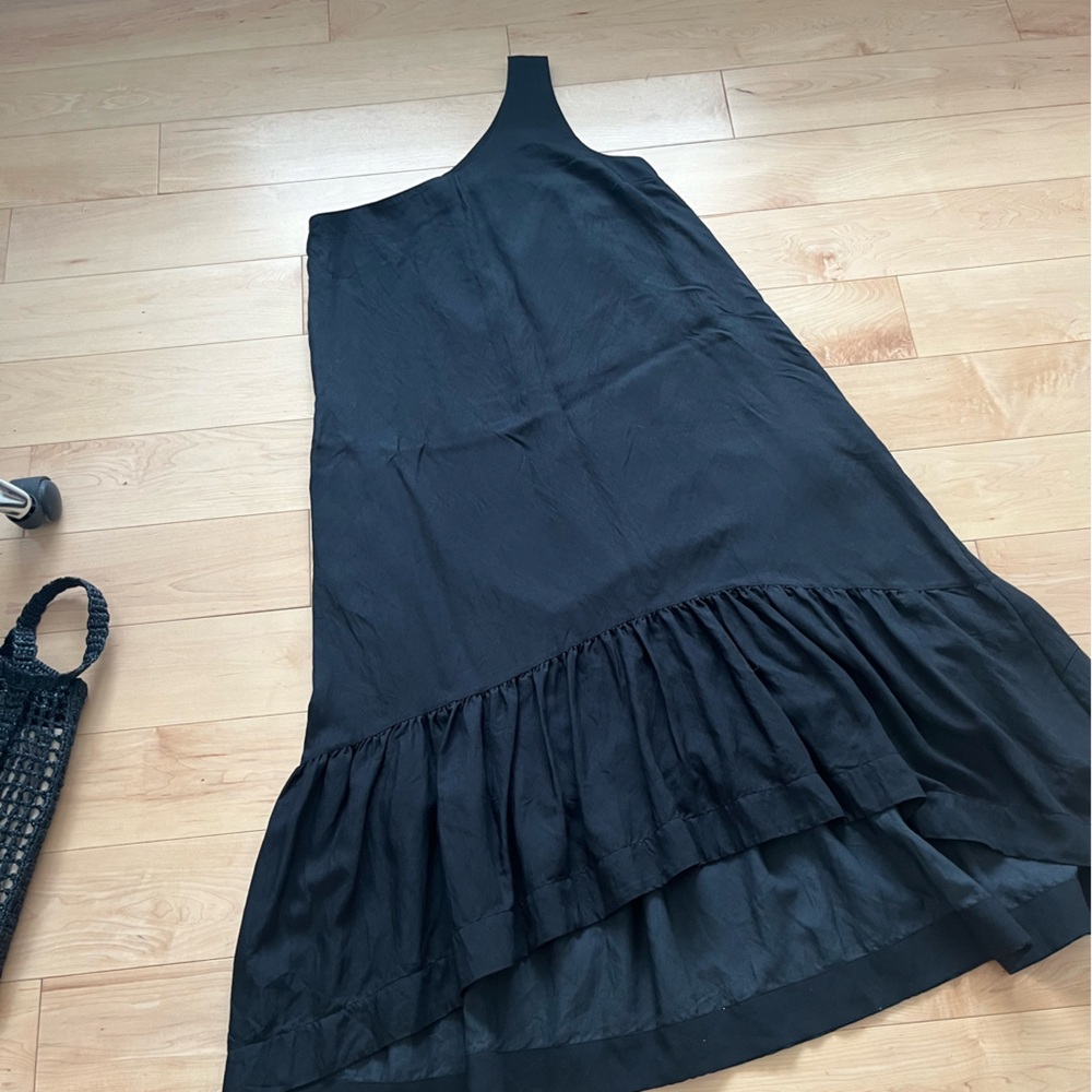 Maeve from Anthropologie black one shoulder dress